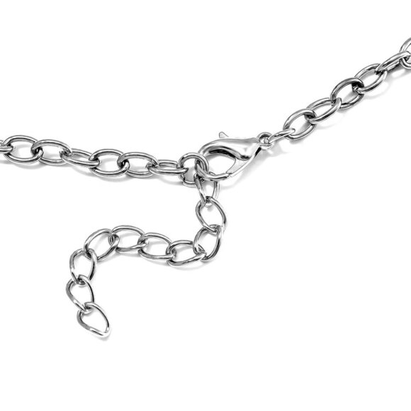 Women's Green Howlite Earrings and Necklace Stainless Steel Set - Picture 4 of 4